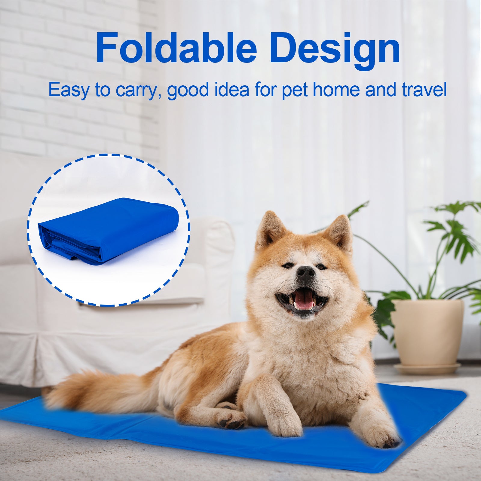Tapis rafraîchissant pour chien, tapis rafraîchissant pour animaux de compagnie pour chiens et chats, tapis rafraîchissant pour chien activé par pression, pas besoin d'eau ni de réfrigération, gel non toxique